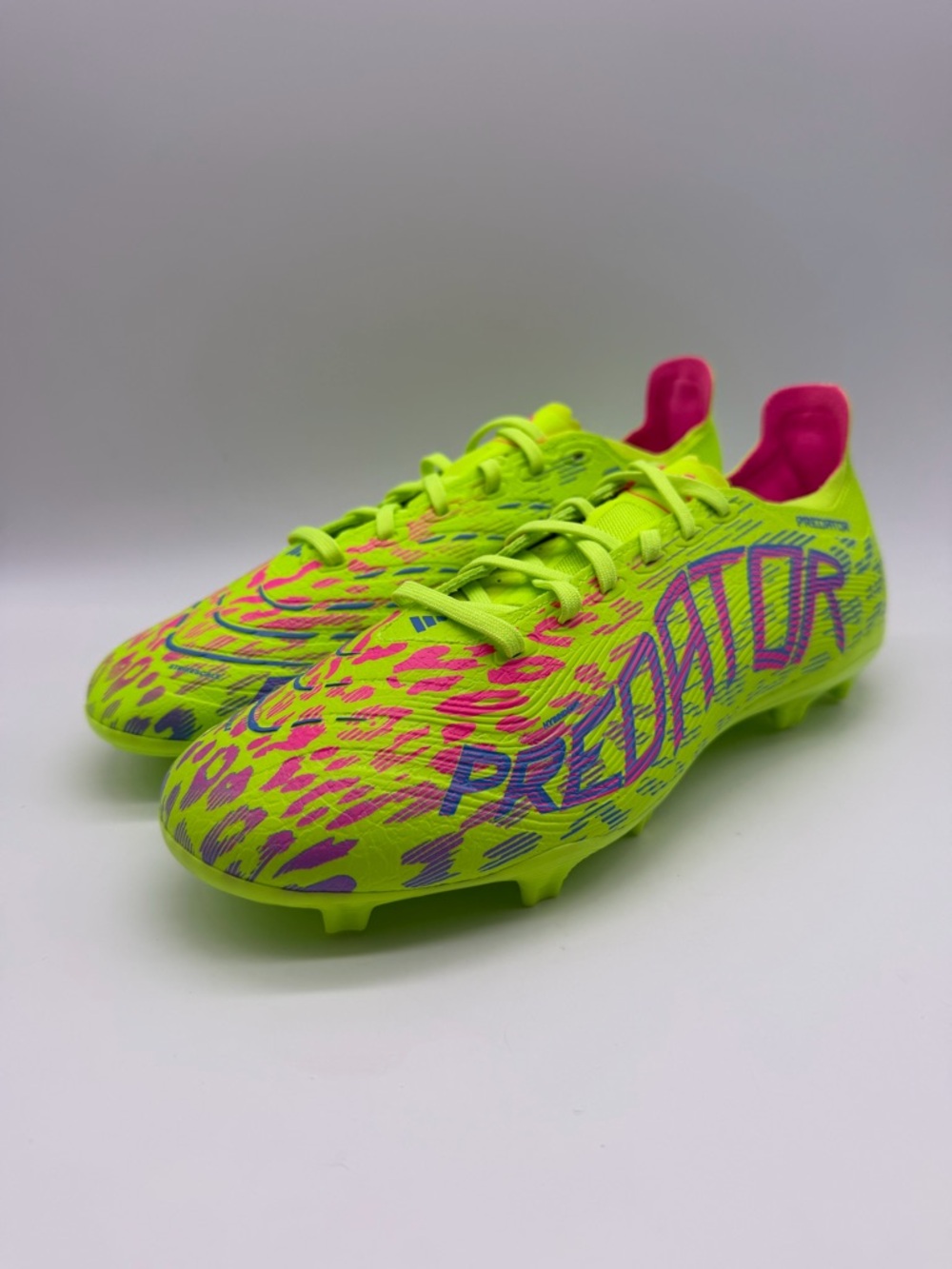 adidas Predator Youth Soccer Cleats in Neon Yellow & Hot Pink